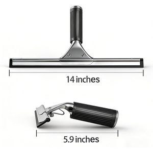 Espátula Profesional de Acero Inoxidable de 14 Pulgadas con Mango Resistente, Herramienta para Limpiar Vidrios de Ducha y Ventanas con Rendimiento sin Rayas - Product Image 5