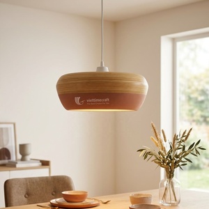 Lámpara Colgante de Bambú, Cubierta de Lámpara Moderna, Lámpara de Techo de Madera para Comedor, Color Personalizado - Product Image 6