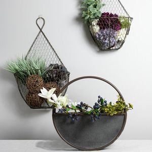<b>Wall</b> Pocket <b>Planter</b> Galvanized Metal <b>Planters</b> Olive Bucket Living - Product Image 4