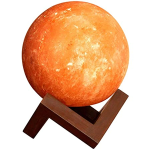 OEM Service OEM Size Private Label Man Premium Himalayan <b>Moon</b> Salt Lamp High Quality Natural <b>Crystal</b> Home Décor with Custom Logo - Product Image 2