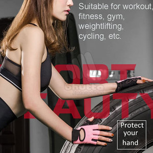 Nuevos Guantes Deportivos de Moda para Gimnasio, Fitness, Entrenamiento, de Medio Dedo, de Cuero, Antideslizantes, para Levantamiento de Pesas y Uso en Exteriores - Product Image 3