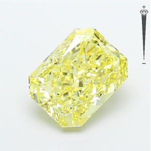 Diamant de laboratoire certifié IGI, taille radiant, 2,71 carats, couleur jaune intense fantaisie, clarté VVS2, CVD LG 792671992, ROYAL GEMS FOR JEWE - Product Image 1