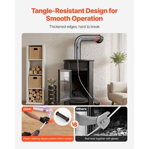 Kit per la Pulizia del Camino Estensibile da 23 Piedi con Occhiali Protettivi, Spazzola per la Pulizia dei Camini e Accessori per Caminetto - Product Image 4