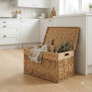 Wholesale <b>Wicker</b> Storage <b>Basket</b> Handmade Natural Woven Organizer Eco Friendly Home Decor Factory Direct Supplier In Vietnam - Product Image 4