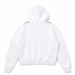 Sudadera con Capucha Oversize Unisex Optic White con Gráfico de Corazón de Araña, de Forro Polar Pesado, Estilo Urbano Personalizado - Product Image 3