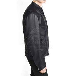 Chaqueta de cuero de diseño personalizado, color sólido, mejor calidad, ropa de calle, chaquetas de cuero para hombre, para adultos. - Product Image 4