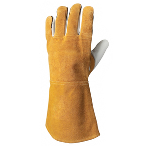 Gants de soudage à manches longues de qualité supérieure, gants de soudage TIG en cuir de vachette industriel de qualité supérieure, résistants au feu, mitaines de travail de sécurité - Product Image 2