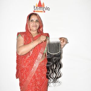 Extensions de cheveux humains indiens bruts non traités 100% Remy, double trame, closure HD 6*6, pour femmes noires, 10-32 pouces - Product Image 3