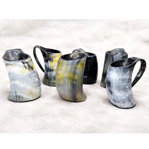 Handcrafted Viking Drinking Horn Mug <b>Gift</b> Set with <b>Bottle</b> Opener Burlap <b>Bag</b> Wholesale Custom Box Manufacturer - Product Image 3