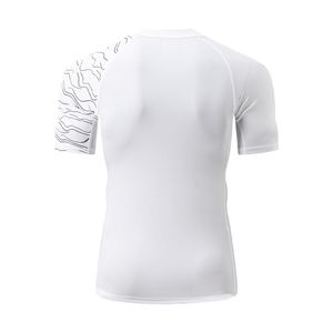 เสื้อแรชการ์ดแขนสั้นคุณภาพดีที่สุดสำหรับผู้ชาย ชุดออกกำลังกาย แรชการ์ดฤดูร้อน ดีไซน์ทันสมัย รับสกรีนโลโก้ ลดราคาพิเศษ - Product Image 6
