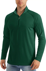 Pull à col zippé pour homme en gros - T-shirt actif à manches longues avec protection UPF 50+ pour la pêche, le golf et la course à pied - Product Image 5