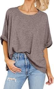 Oversized Women's Leisure T-Shirt for Spring/Summer <b>One</b>-Color Standard Plain <b>Top</b> - Product Image 4