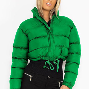 Blouson court matelassé léger pour femme, vêtement d'extérieur d'hiver, personnalisable avec logo, manteau court décontracté, OEM ODM - Product Image 5
