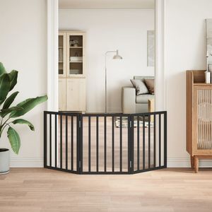 Barrera Plegable de 3 Paneles para Perros en Negro, Madera de Álamo de 59.1 Pulgadas para Mascotas y Lápices - Product Image 3