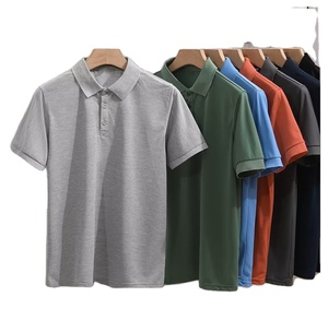 Camiseta polo de manga corta con cuello de solapa, diseño de bordado con logotipo personalizado OEM, de alta gama, ligera, estilo empresarial, ajustada, para verano. - Product Image 1