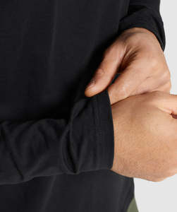 T-shirt ample à manches longues en coton tricoté 100 % personnalisé, sans col, anti-boulochage, service OEM, pour homme, idéal pour l'été - Product Image 5