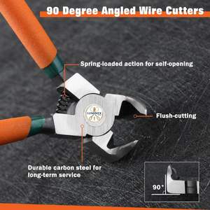 Pince coupante diagonale pour plastiques, coupe-fils coudée à 90° pour artisanat, coupe-fils latéral - Product Image 4