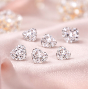 Diamantes CVD cultivados en laboratorio, corte corazón, 3mm, 3.5mm, 4mm, 4.5mm, sueltos, color D, Free Fire, marca SB, modelo CVD Heart para fabricación de joyas - Product Image 3