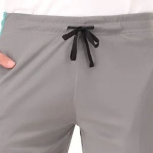 Shorts de sport gris Trail-Lite pour hommes, athlétiques, pour la course à pied, l'entraînement, la gym, avec cordon de serrage à la taille - Product Image 2