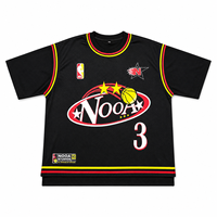 Kaos Jersey Pria OEM Custom 240 GSM Lapis Ganda Bahan Mesh Sublimasi Katun Acid Wash Ukuran Besar Bernapas Ramah Lingkungan