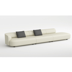Contemporary Designer Living Room <b>Sofa</b> with Elegant Low Profile Silhouette and Durable American Oak Wood Base for Comfortable - Product Image 3