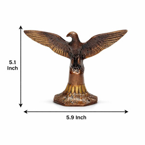 SHUBHAM Brass Eagle Sculpture <b>Gold</b> Plated Polished Figurine Custom Shape Religious Decorative <b>Statue</b> for Home Decor - Product Image 2