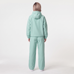 Women's <b>Waterproof</b> <b>Tracksuit</b> Baggy Windbreaker Jacket Lightweight Wide Lef Rain Trouser Custom Logo Nylon <b>Tracksuit</b> Full Length - Product Image 4