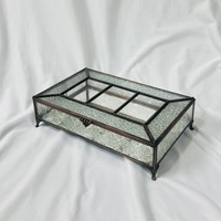 Boîte de rangement moderne de luxe en métal et verre, taille et forme personnalisées, capacité 1-3L pour cosmétiques et bijoux - A.K. (Vente en gros 2026)
