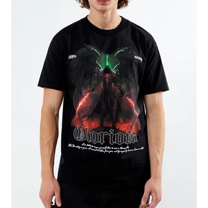 Camiseta de Manga Corta Vintage para Hombre, Calidad Premium, 100% Algodón, Nuevos Diseños, Color Sólido, Camisetas Casuales de Punto - Product Image 1