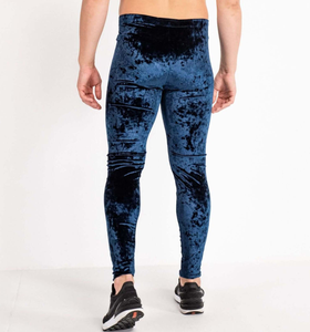 Collants de compression personnalisés OEM pour hommes, séchage rapide, respirants, couche de base de sport, poche latérale, taille élastique, longueur cheville, Spandex/Polyester - Product Image 5