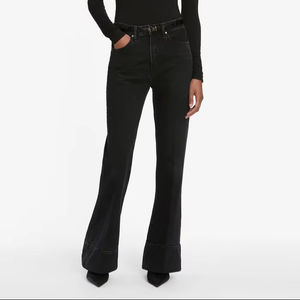 Pantalones Jogger de Forro Polar Transpirable para Mujer, Corte Holgado, con Logotipo Personalizado, Cintura Media, Diseño Casual de Frente Plano para Invierno, Teñido Liso - Product Image 1