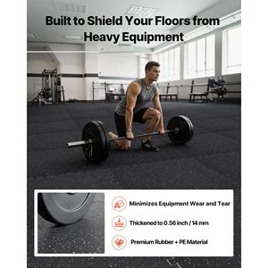 Set di 12 Tappetini Puzzle in Schiuma EVA ad Alta Densità 24 X 24 X 0,56 Pollici, Pavimentazione Protettiva Interconnessa in Gomma Morbida per Fitness - Product Image 2