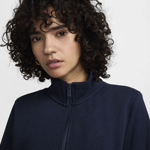 Veste polaire pour femme de qualité supérieure, broderie, motif uni, manches longues, col montant, logo sur le devant, veste polaire d'hiver pour femme - Product Image 3