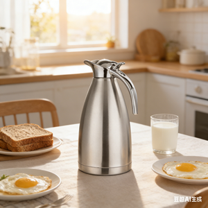 Caraffa Termica in Acciaio Inox a Forma di Proiettile per Caffè e Tè 1.5-2.0L con Coperchio, Mantiene Caldo/Freddo 12-24 Ore, Design Moderno, Sicura per Acqua Bollente - Product Image 2