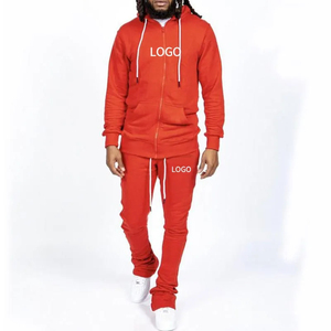 Survêtements personnalisés pour hommes en coton 100% pour l'automne, ensemble 2 pièces, molletonné, entièrement zippé, à capuche, coupe oversize, anti-rétrécissement, pour le sport, la gym et le jogging, haute qualité - Product Image 4
