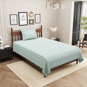 ผ้าปูที่นอนแบบเรียบลายพืชสีชมพู ปรับแต่งได้ พร้อมปลอกหมอน 1 ใบ ผ้าฝ้าย 300 เส้นด้าย เป็นมิตรกับสิ่งแวดล้อม ใช้ได้ทุกฤดู สำหรับเครื่องนอนที่บ้าน - Product Image 3