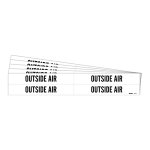 Etiqueta para Tuberías de Aire Acondicionado Brady, Resistente a la Intemperie, Flexible, para Tuberías HVAC, ANSI/ASME A13.1 - Product Image 1