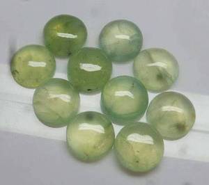 เพรนไนต์ธรรมชาติทรงกลมแบบคาโบชอง สีเขียว เพรนไนต์พลอยหลวม คุณภาพสูง เรียบเนียน ขนาดมาตรฐาน ราคาโรงงาน สำหรับทำเครื่องประดับ - Product Image 4