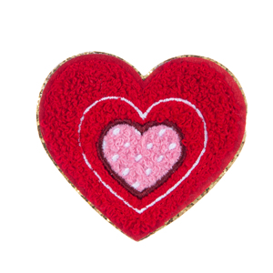 Custom <b>Red</b> Heart Embroidered Patch White Polka Dot Iron On Sew On Nonwoven Felt Glitter Applique for Clothing Hat Bag Jacket Bac - Product Image 5