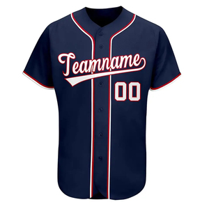 New Custom Printed Men's <b>Baseball</b> Softball Uniform High Quality Short Sleeve V-Neck Eco-Friendly 100% Polyester Moisture-Wicking - Product Image 5