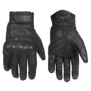 Nayab Industries Unisex Durable Flexible Genuine Leather Polyurethane Full Finger Short Cuff Alpha Racing <b>Gloves</b> <b>Touch</b> <b>Screen</b> - Product Image 1