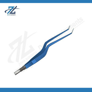 European Bayonet Angled Down Bipolar Forceps Fine Tip2.0mm Surgical <b>Instrument</b> for ENT <b>Neurosurgery</b> and Plastic Surgery - Product Image 2