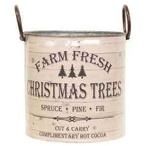 Seau de Noël de qualité supérieure, personnalisable, vierge, couleurs sublimables, parfait pour les cadeaux festifs, avec poignée, lot de 4 - Product Image 2