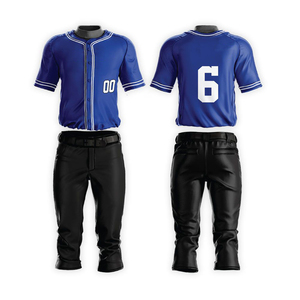 Vêtements de baseball personnalisés avec noms d'équipe, numéros de joueur et logos à imprimer, 100% polyester respirant et à séchage rapide, unisexe adulte - Product Image 3