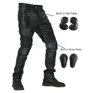 Pantalon de moto en cuir de qualité supérieure, confortable, respirant et durable, avec design de sécurité et finition soignée, pour la vente en gros. - Product Image 4