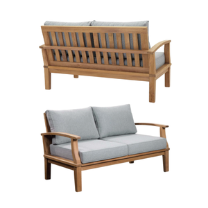 Sofá de jardín sostenible y duradero para 2 personas, sofá de madera de teca, sofá de jardín súper cómodo EN OFERTA - Product Image 3