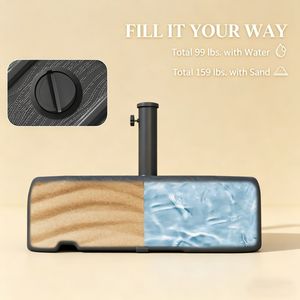 Base per Ombrellone da Giardino in Acciaio Inossidabile per Patio, Ristorante, Hotel con Struttura in Acciaio - Product Image 3