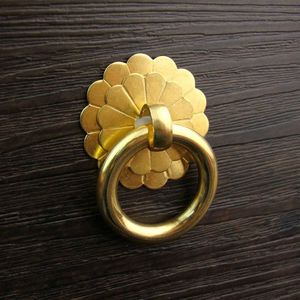 Medieval Style <b>Brass</b> Ring Cabinet Pulls Decorative Drawer Hardware for Wooden Furniture and Interior Decoration Projects - Product Image 2