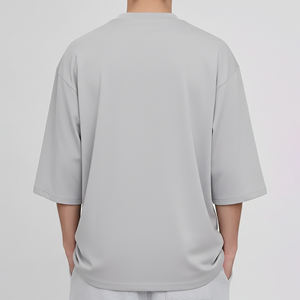 Camiseta de Alta Calidad 100% Algodón, Gruesa, para Hombre, Talla Grande, Personalizable con Logotipo, Hombros Caídos, Estilo Hip Hop - Product Image 6