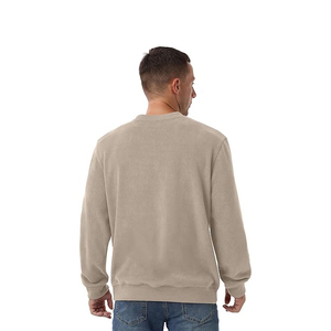 เสื้อสเวตเชิ้ตคอกลมผู้ชาย สีพื้น ผ้าถัก ทรงปกติ ผ้าฝ้าย 100% สวมใส่สบายๆ สำหรับฤดูใบไม้ร่วง - Product Image 4